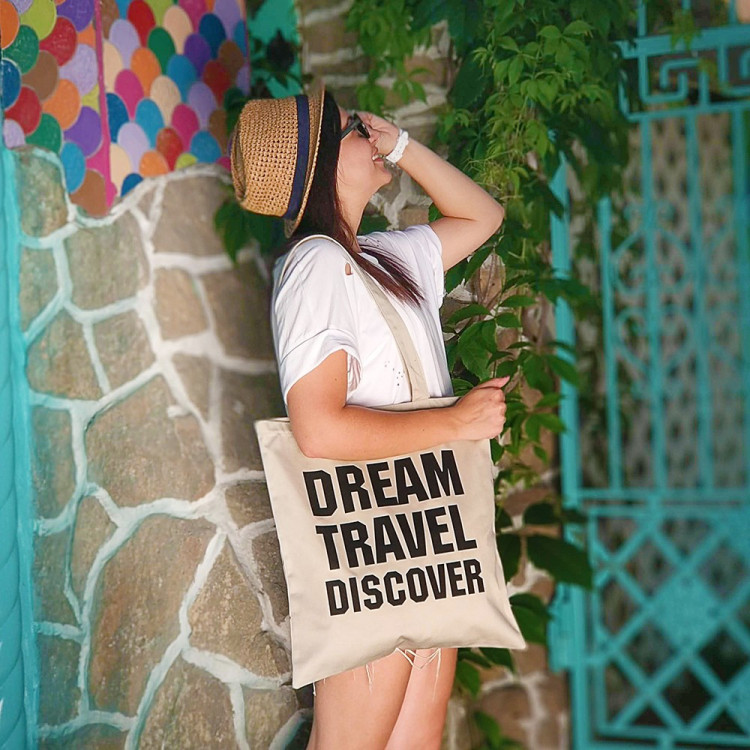 Еко сумка шоппер "Dream travel discover"