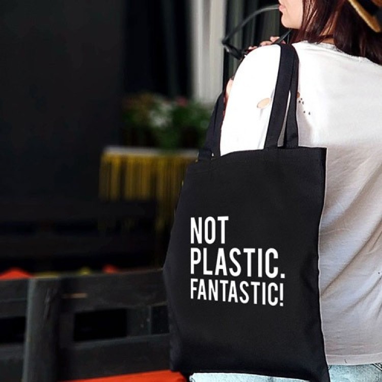 Еко сумка шоппер "Not plastik. Fantastik!"