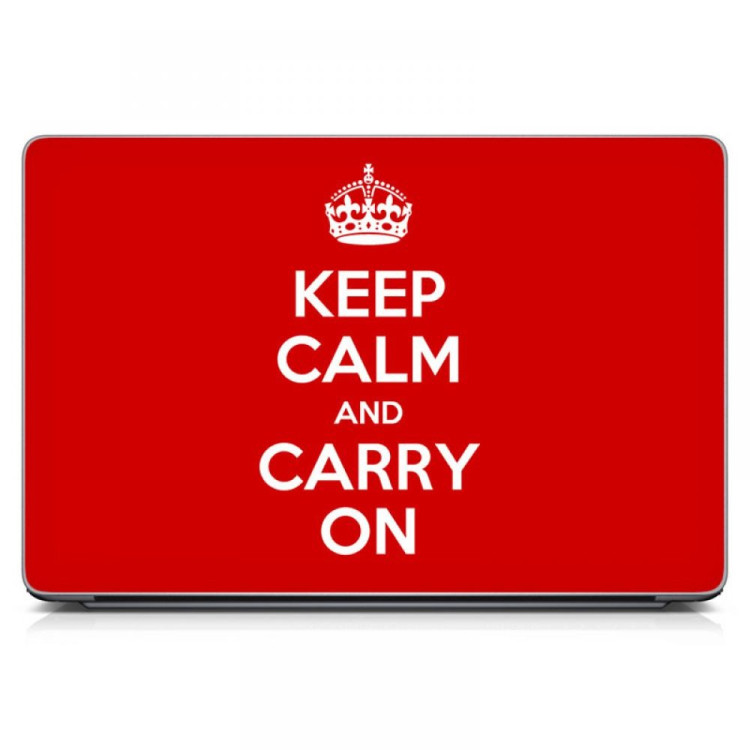 Вінілова наклейка для ноутбука "Keep Calm" для діагоналей 13.3", 15.6”
