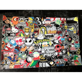 Універсальна наклейка на ноутбук "Stickerbomb", 13.3 "-17.3"-foto3