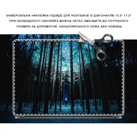 Універсальна наклейка на ноутбук "Зимовий ліс", 13.3 "-17.3"-foto2